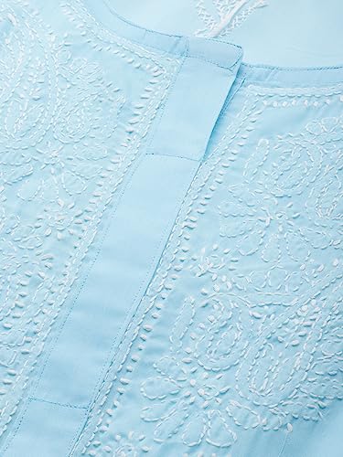 Image of Ada Hand Embroidered Lucknowi Chikankari Cotton Kurta for Women A133488