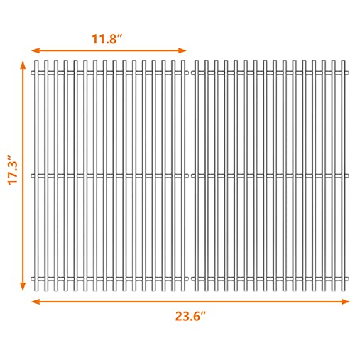 Hisencn 7639 Grill Grates For Weber Spirit I & Ii 300 Series E310, E320, E330, S310, S320, 17.3 Inch Steel Grate For Spirit 700, Weber 900, Genesis Silver B C, Genesis Gold B C, Genesis Platinum B C #TOP1