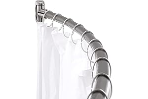 Adjustable Curved Shower Rod - Fits Curved Shower Rods 42-74 Inches -...