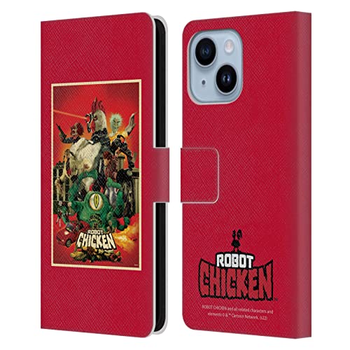 Coque Robot Chicken iPhone 14 Plus étui portefeuille en cuir