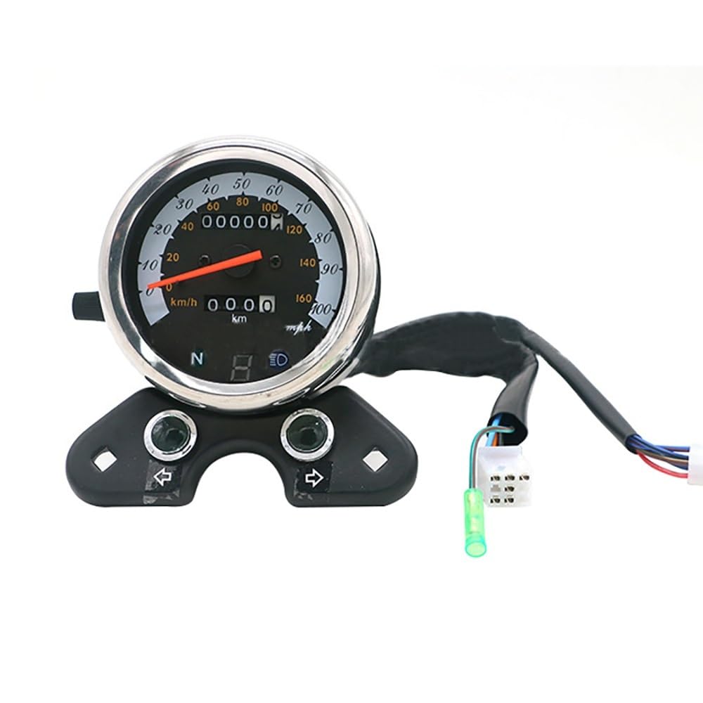 Motorcycle Odometer Gauge 12V Motorcycle Odometer Tachometer Tachometer Dual Meter for