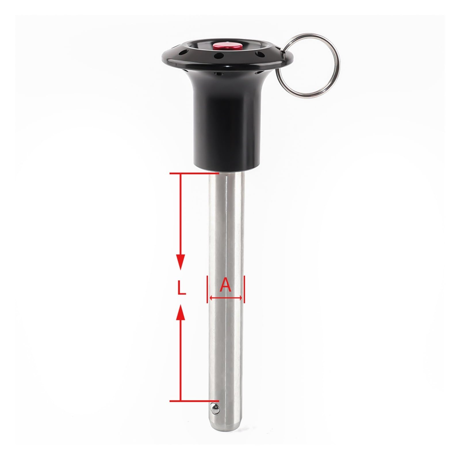 Perno di bloccaggio a sfera con pulsante, VCN111 Perno di bloccaggio a sfera a sgancio rapido Line Array SUS304 . Pulsante n. R. 30-100 mm(95)