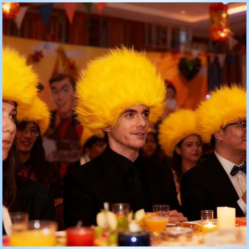Image of Yellow Wigs for Women Funny Silly Wig for Halloween Costume Cosplay and Party