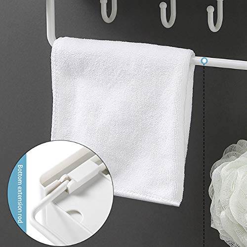 Soporte de baño de viscosa impermeable y perchero portátil multifuncional 6