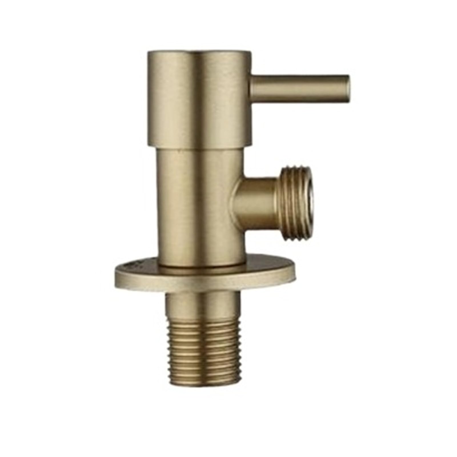 Bvhisehp Brushed Gold 304 Stainless Steel G1/2 Angle Valve Water Control Switch Household Toilet Kitchen Bathroom Pipeline Fitting(Brushed Gold)