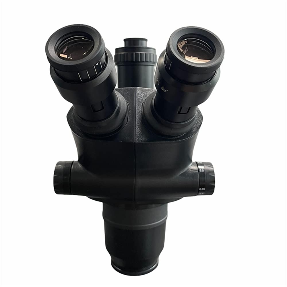 Microscope 0.65-6.5X Trinocular Stereo Zoom Microscope Head Black Color with 1x C-Mount