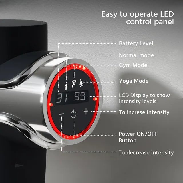 Gun Massager Machine for Pain Relief – Full Body Deep Tissue Massage, Back & Neck, Foot & Hand Massager for Feet Pain, Portable Electric Massage Gun for Muscle Relaxation & Stress Relief (Pack of 1, Black) Gun Massager Machine for Pain Relief – Full Body Deep Tissue Massage, Back & Neck, Foot & Hand Massager for Feet Pain, Portable Electric Massage Gun for Muscle Relaxation & Stress Relief (Pack of 1, Black)