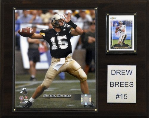 NCAA Football Drew Brees Purdue Boilermakers Player Plaque