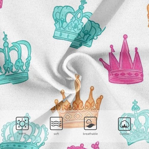 Toddler Girl Briefs, Crowns Pastel Girls Underwear Cotton, 2–8 Years3