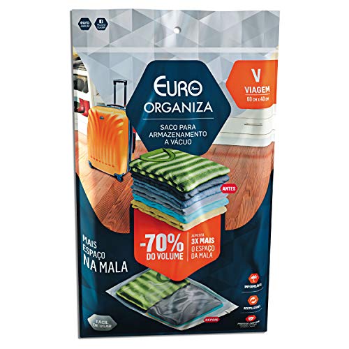 Euro Home VAC9928 - Organizador a Vácuo para Viagem, Transparente, 60x40cm