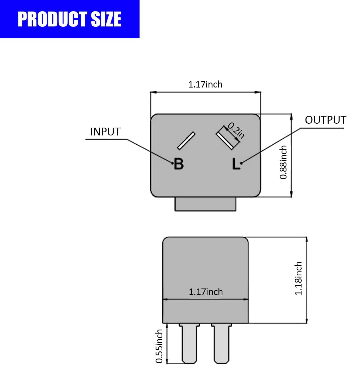 ZKFAR 4 PCS Adjustable LED Electronic Flasher Relay, 2 Pin Electronic Turn Signal Flasher Relay, Electronic Automotive Replacement Flashers for Car LED Flash Relays (Black)