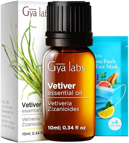 Image of 100% Pure Vetiver Essential Oil - 0.34 Fl Oz - Vetiver Oil for Hair, Skin, Diffuser, Aromatherapy & DIY Candle Making Scent