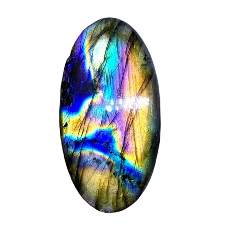 Labradorite naturelle 42x22x6mm cabochon ovale pour création bijoux DIY GH_NAT_00700