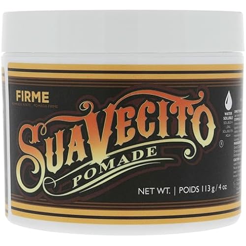 Suavecito Pomade Firme (Strong) Hold 4 oz, 1 Pack - Pomade For Men - Medium Shine Water Based Wax Like Flake Free Hair Gel - Easy To Wash Out - All Day Hold For All Hair Styles