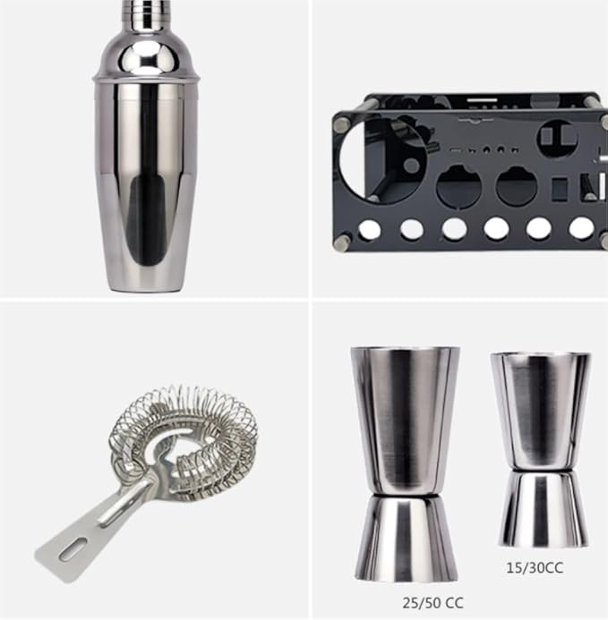 Kit de Bartender Boston 20 PCS con Coctelera de Acero Inoxidable 550ml miniatura 3