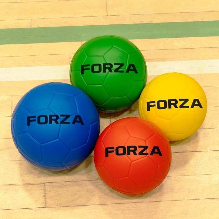 Forza Foam Handballs [Size 1] | Playground Ball Equipment for Kids | Indoor/Outdoor Games | Foam Balls for Sports & Fun | Lightweight Recreational Handball (Pack of 12, Carry Bag)