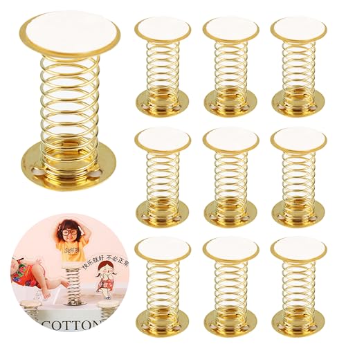 Hayaww 10 pcs Base de Resorte para Bricolaje Reemplazo de Resorte con Fuerte Elasticidad temblorosa Resorte de compresión para Juguetes para Niños, Muñeca, Base de Resorte de Doble Cara (B)