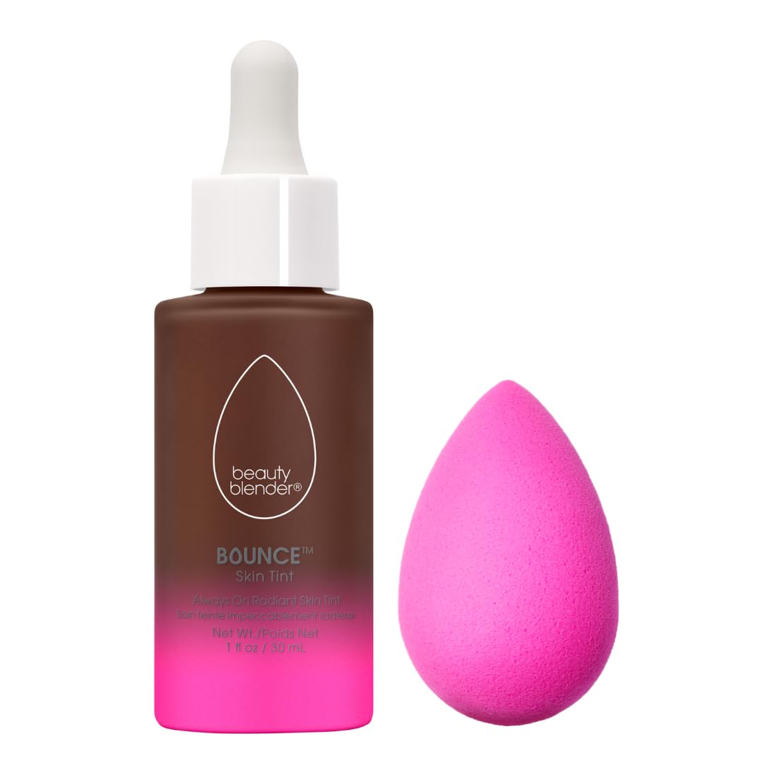 Beautyblender 12-Hour Always on Radiant Skin Tint Deep 5 Original Pink Beauty Blender Makeup Sponge Bundle
