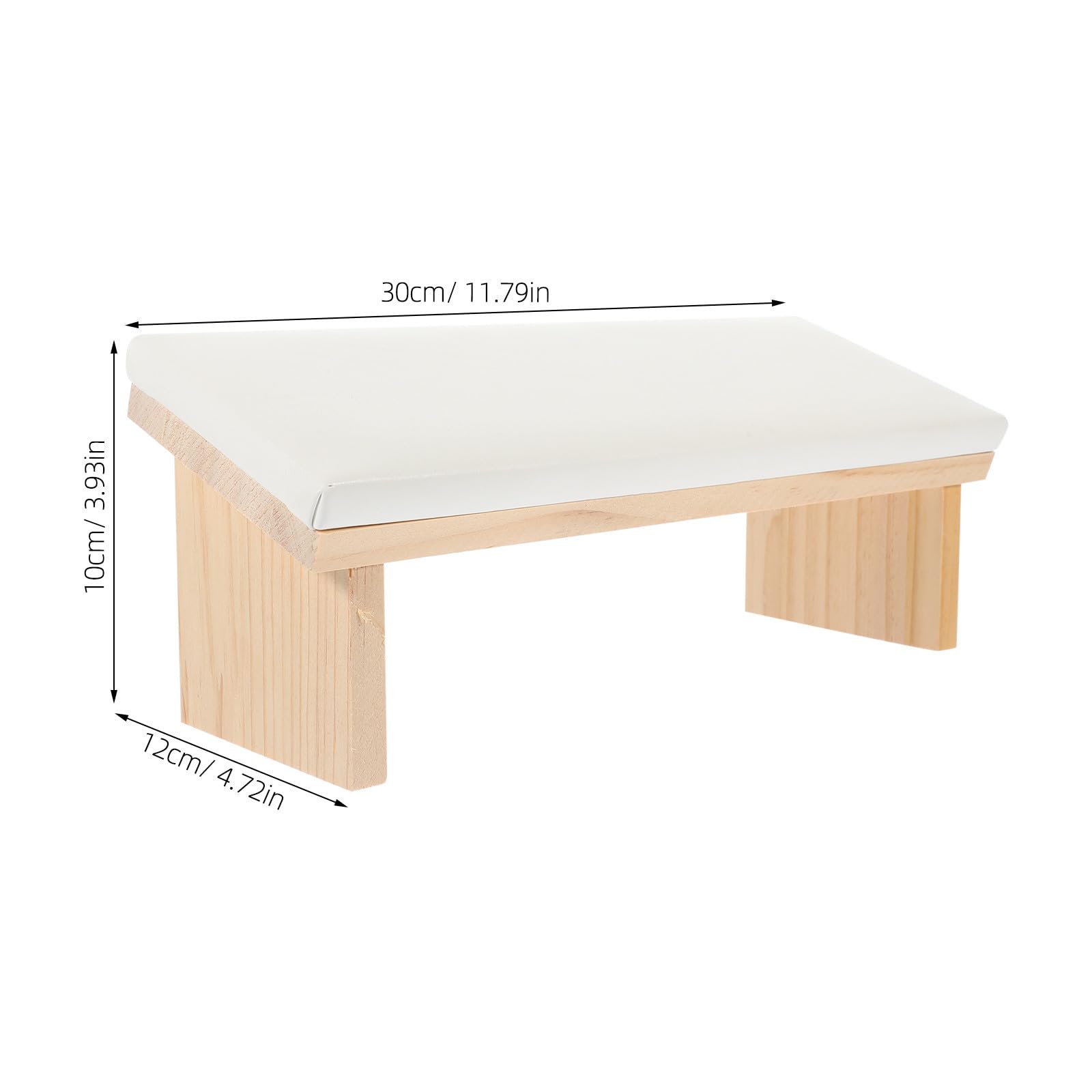 TIDTALEO Almohada para Reposamanos de Uñas en Cuero Sintético Blanco, Soporte Excelente y Fácil de Limpiar para Decoración y Diseño de Uñas en Salón