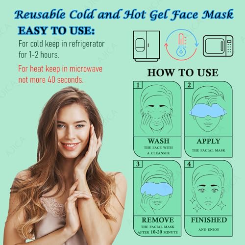 Image of Aloe Vera Cool Gel Eye Mask Summer Ice Cooling Sleeping Mask for Eye Patches Remove Dark Circles Fatigue Cool Eyes Patch Pads Eye Care (Green Aloe Mask, Pack of 6)