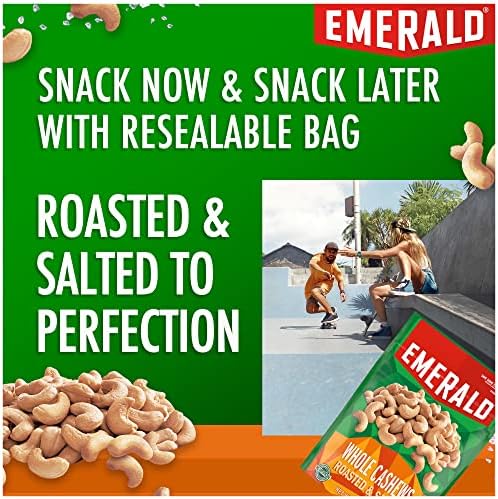 Amazon Com Emerald Nuts Whole Cashews Roasted Salted 5 Ounce Resealable Bag Grocery Gourmet Food