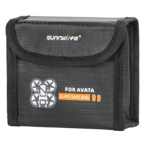 Hensych para dji Avata Bolsa de batería A Prueba de explosiones Bolsa de Seguridad LiPo Almacenamiento Protector Incombustible Caso Resistencia al Calor Estuche[Sin batería](para 2 baterías)
