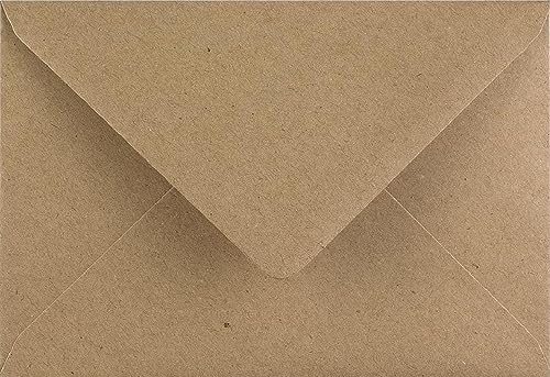 Karma Krafts C6 Recycled Kraft Fleck Envelopes 114 x 162mm 110gsm Gummed Brown Envelopes for A6 Cards & Invitations Pack of 25