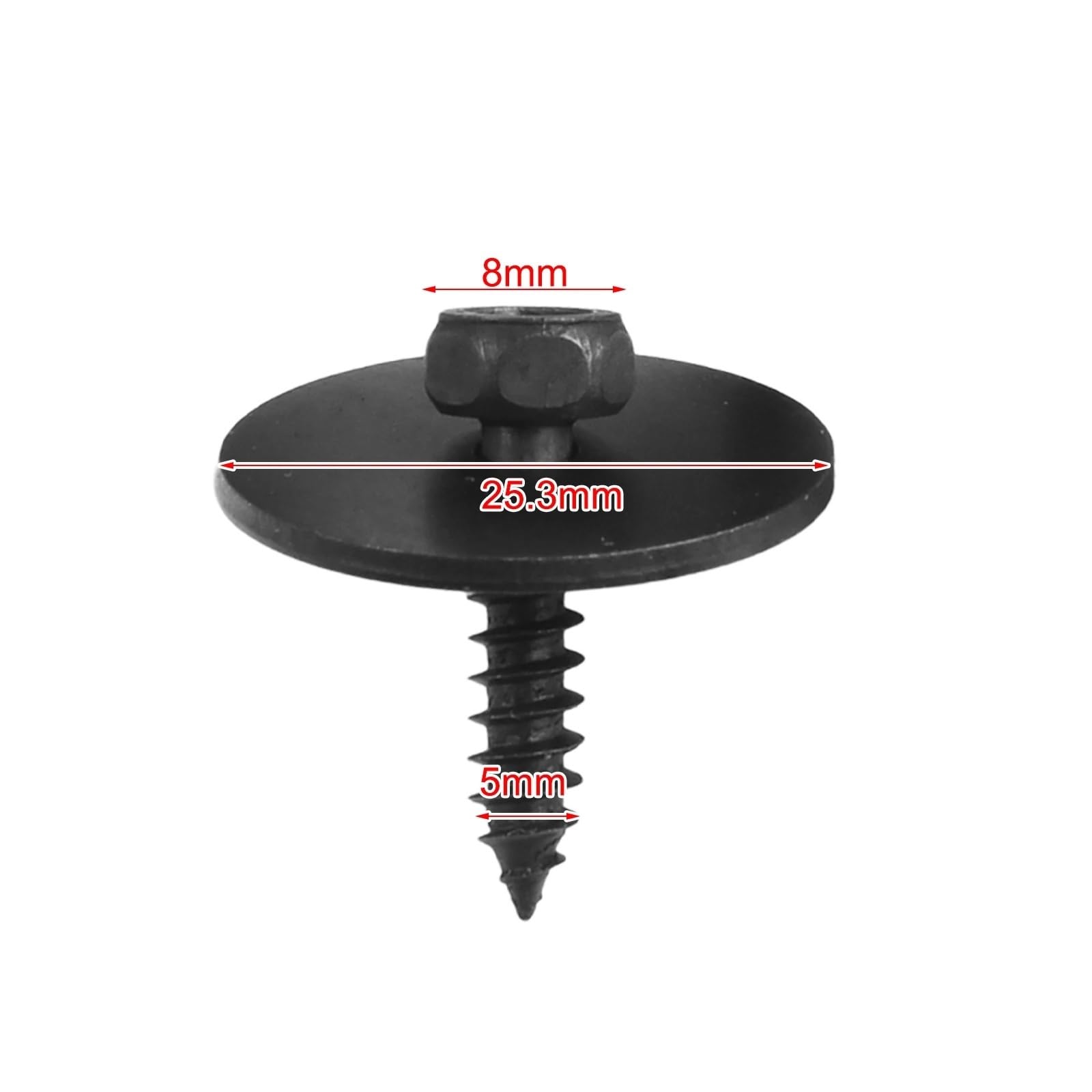 10 Tornillos Hexagonales 8 Mm Inferior Guardabarros Para Benz 2019900536