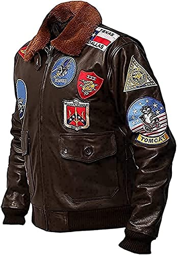 Men G1 Bomber Tom Cruise Pete Maverick Real Leather Aviator Flight Jacket3
