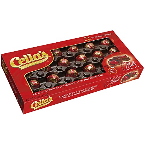 Cella's Milk Chocolate Covered Cherries, 22 Foil Wrapped Cherries, 11 oz