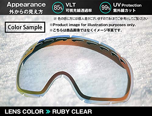 Zero Replacement Lenses for Oakley Crowbar Snow Goggle Ruby Clear - Thumbnail 2
