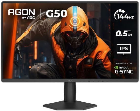 AOC Gamer 27G50F 27" LCD Monitor 1920x1080 Full HD, G-Sync/FreeSync Compatible, 144Hz, Black