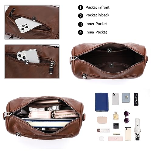 Image of KL928 Crossbody Purses for Women Shoulder Bags with 2 Straps,Black