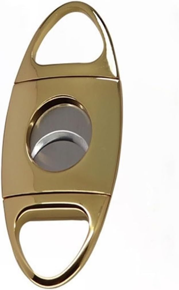ZUC Cigar Cutter Double-Edged Stainless Steel Scissors Creative Slicer Portable Metal Smoking Accessories(B)