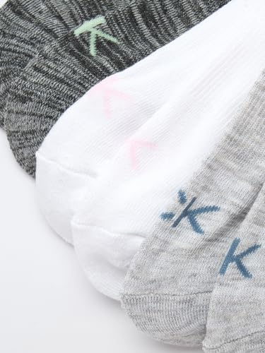 Image of Calvin Klein Womens No Show Socks - 6 Pack Breathable Cotton Blend Athletic Performance Low Cut Running Socks for Women
