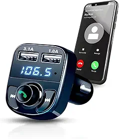 Transmissor FM Veicular com Bluetooth, Carregador USB Duplo, MP3, Rádio, X8 Turbo