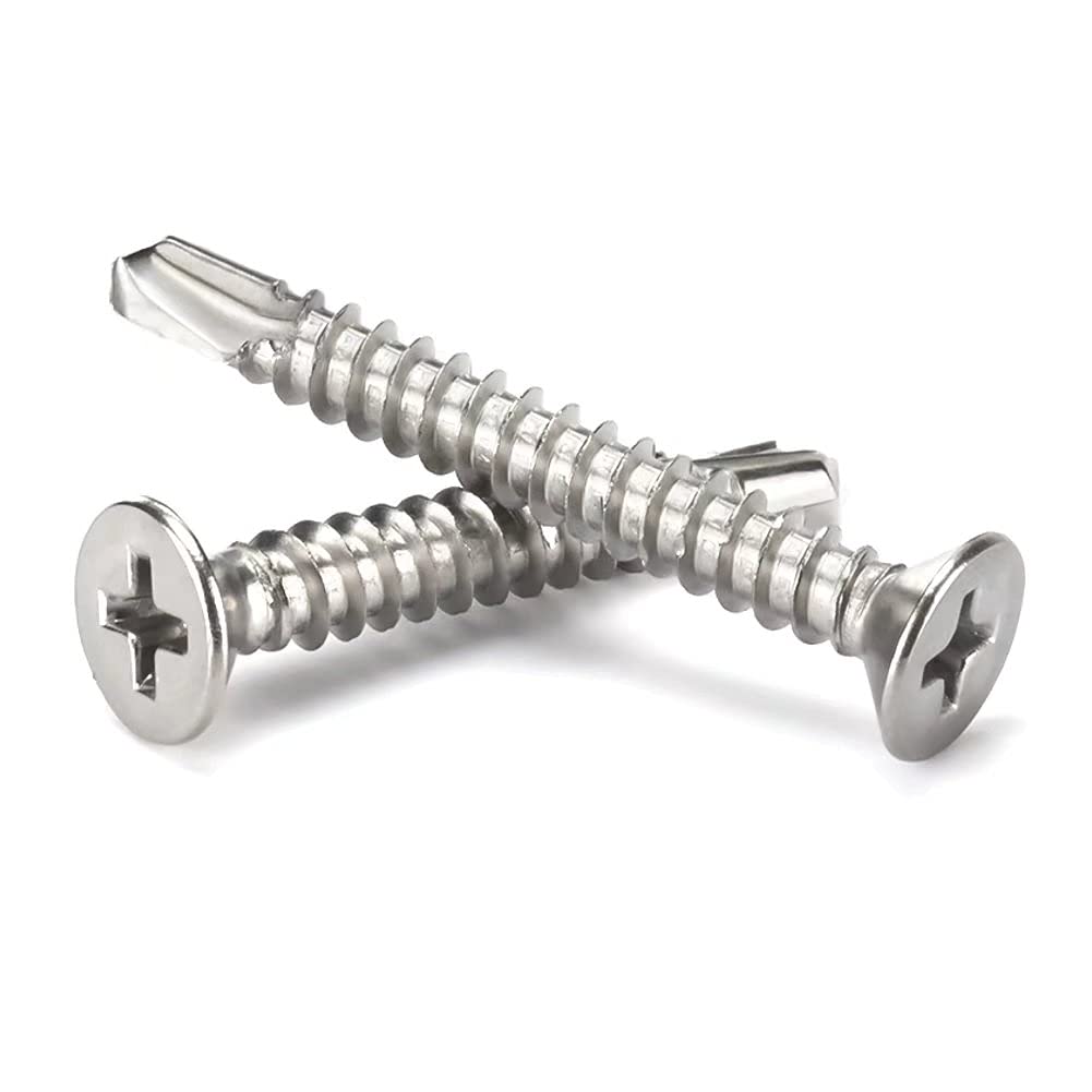 ANSIEDIO Self Drilling Screws Self Tapping Screw Cross Countersunk Drill Tail Metal Screws, M5.5×19mm,20 pcs - Image 3