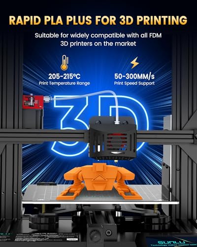 Image of SUNLU PLA+2.0 3D Printer Filament Bundle, 4KG Upgrade PLA+ Filament 1.75mm, Tougher and Stronger, Dimensional Accuracy + /-0.02mm, 1KG per Spool, 4 Packs, 4KG Total, White