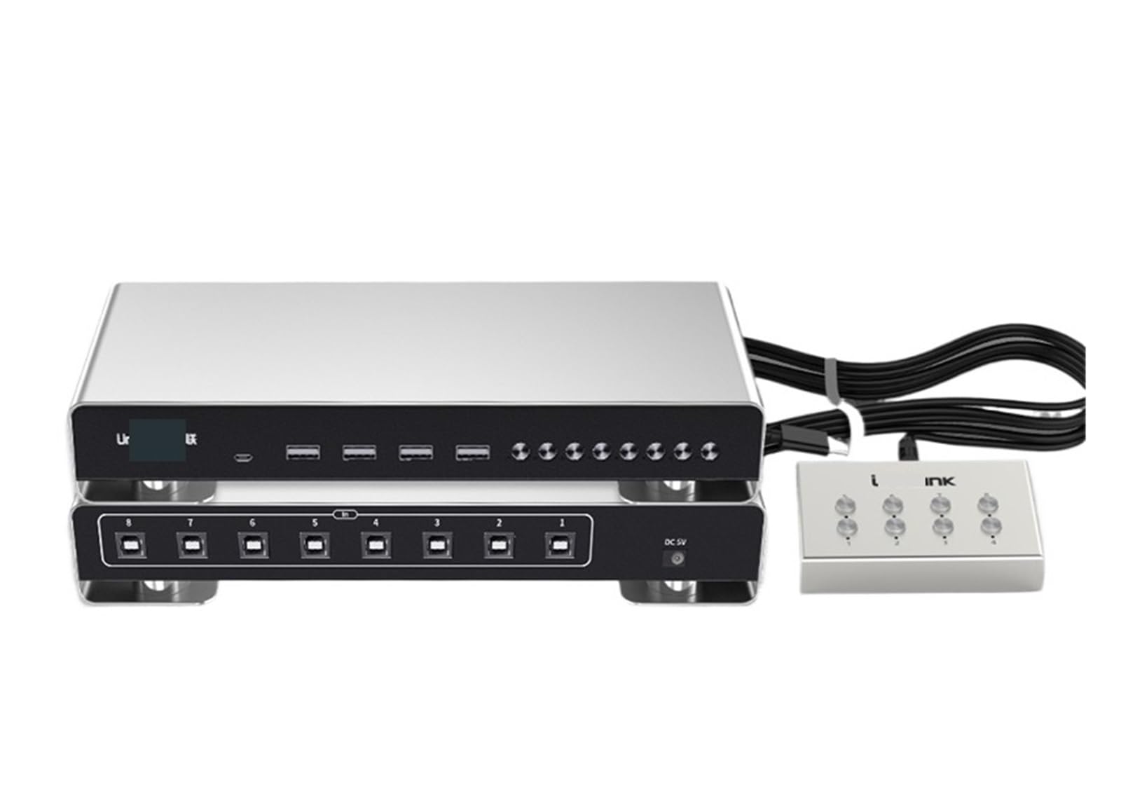 USB-B Synchronous Controller USB Switch 8 Computer/Laptop/Workstation Share 4 USB U Disk Mouse Keyboard Monitor Printer(US Plug)-image-44