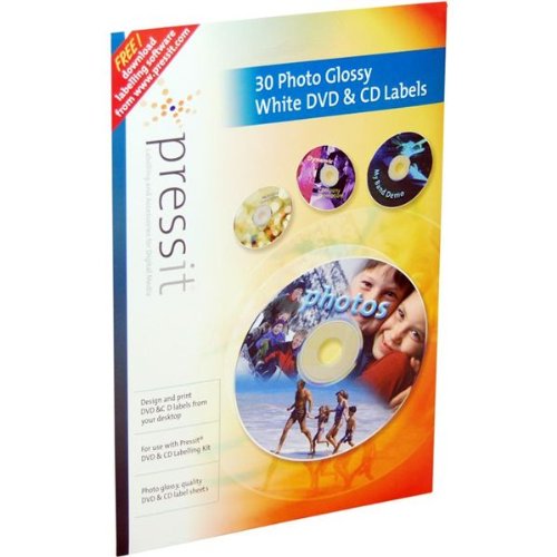 PressIt PLAB01121 A4 Photogloss CD Label (30)