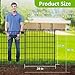 Toolterritary 10 Panels No Dig Garden Fence with Gate, 32 in(H) X24.2 ft(L) Metal Fence Panels, Thickened Rustproof Garden Fencing, Animal Barrier Fence for Dogs, Rabbits, and Patio
