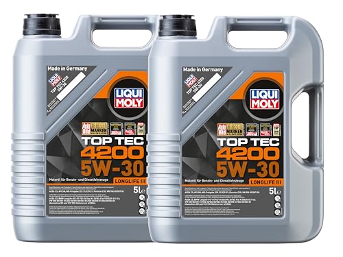 WOL 5W30 Fully Synthetic Engine Oil 8973 New Generation Long life Top Tec 4200 Low Viscocity ACEA C3 Car Oil (10L)