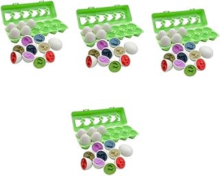 Didiseaon 4 Conjuntos De Ovos De Combinando Transformando Brinquedo De Pré-Preenchido De Páscoa Quebra-Cabeça De Combinando Brinquedo De Jogo