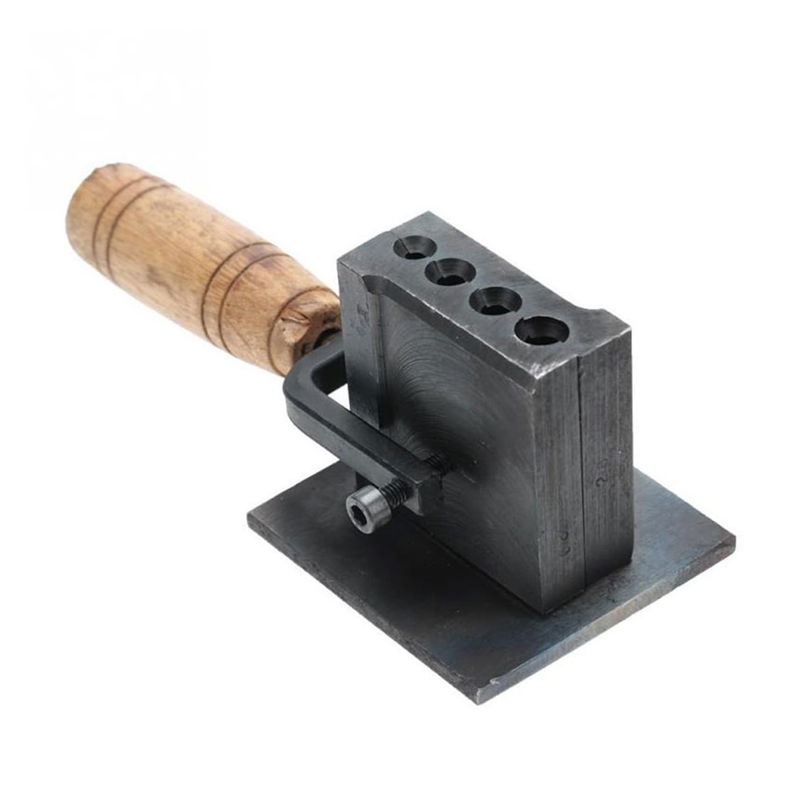Molde de fundición de metal conductor de calor para fabricación de joyas de oro y plata, herramienta profesional de metal con anillos de agarre de madera
