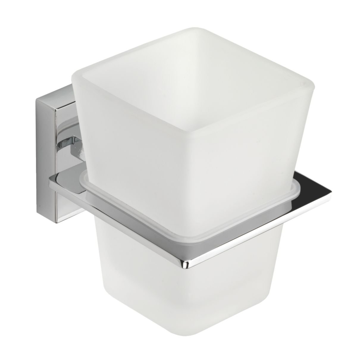 Croydex Chrome Cheadle Flexi-Fix Tumbler & Holder