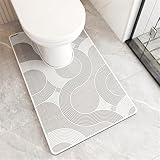 【FOND ANTIDÉRAPANT】: Le tapis de bain est fabriqué avec un support en caoutchouc solide et durable qui aide à empêcher les déplacements et les glissements, augmentant ainsi la sécurité et la stabilité. Le tapis de bain offre également un soutien confortable et convient parfaitement aux baignoires, lavabos, douches et toilettes.