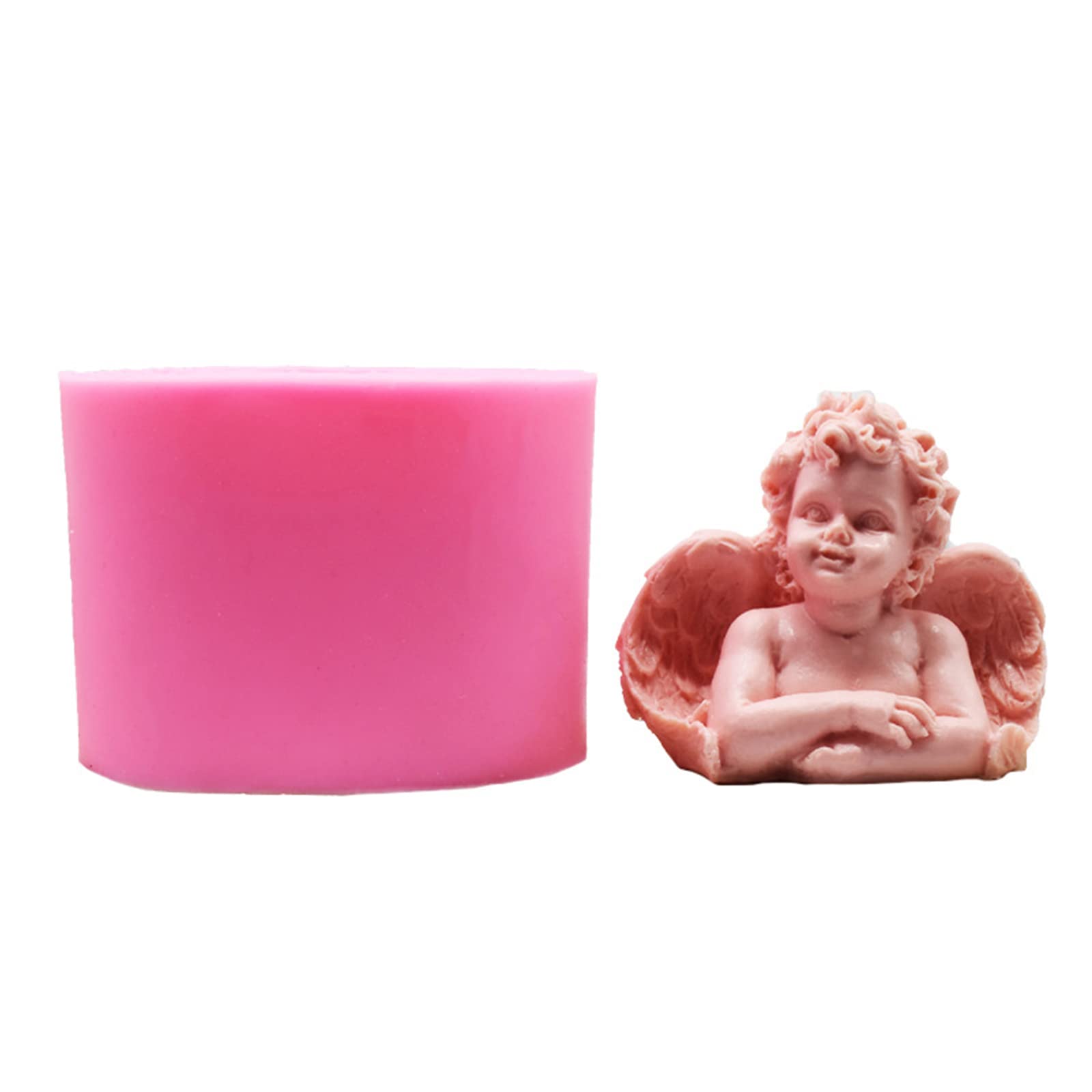 Yhplxyuus 3D Wings Angel Baby Silicone Mold Making Mold Unique Dessert for Chocolate Candy Cupcake Fondant Cake Angel Silicone Molds for Making