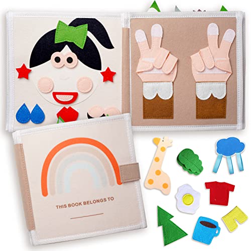 Image of Mumoro Toddler Quiet Book - Educational Montessori Busy Book - Colorful Sensory Books for Toddlers - Kids Travel Toy with Interactive Activities - Soft Fabric Book for Boy, Girl - Preschool Felt Book