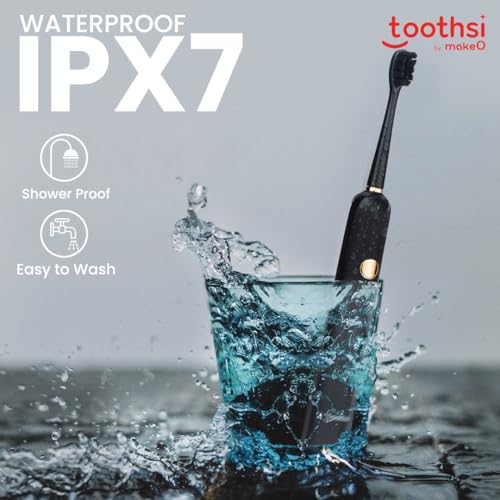Image of Toothsi Electro i9 Sonic Electric Toothbrush | Smart Electric Toothbrush for Men & Women | with 6 Modes & 5 Brush Heads | IPX 7 Waterproof | Rechargeable | Oral Care | Black