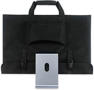 Travel Carrying Case for 24" iMac Desktop Computer Protective Storage Bag Monitor Dust Cover with Rubber Handle for 24" iMac Screen and Accessories Black A,(49 * 39) cm
